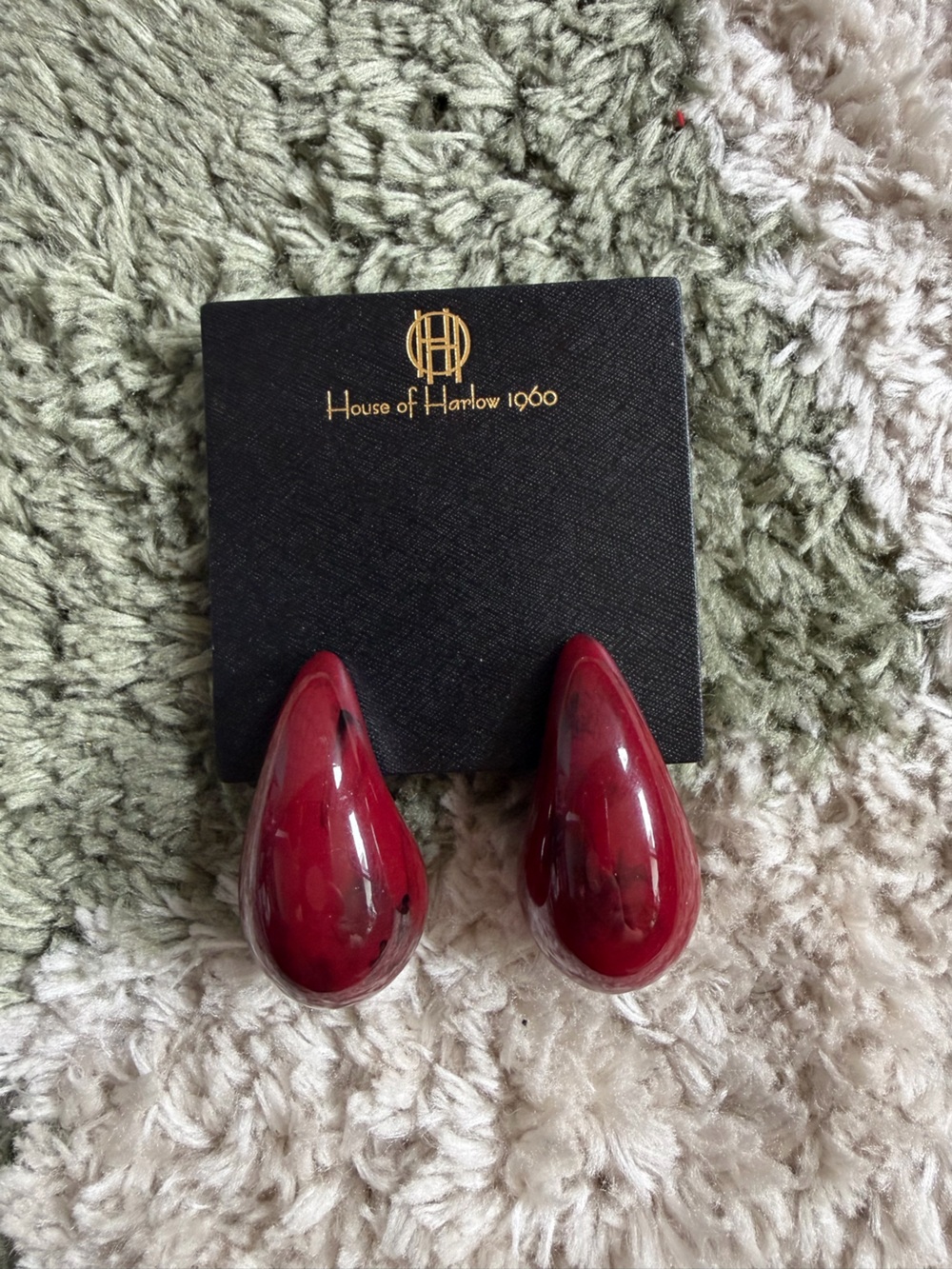 House of Harlow 1960 Teardrop Resin Earrings